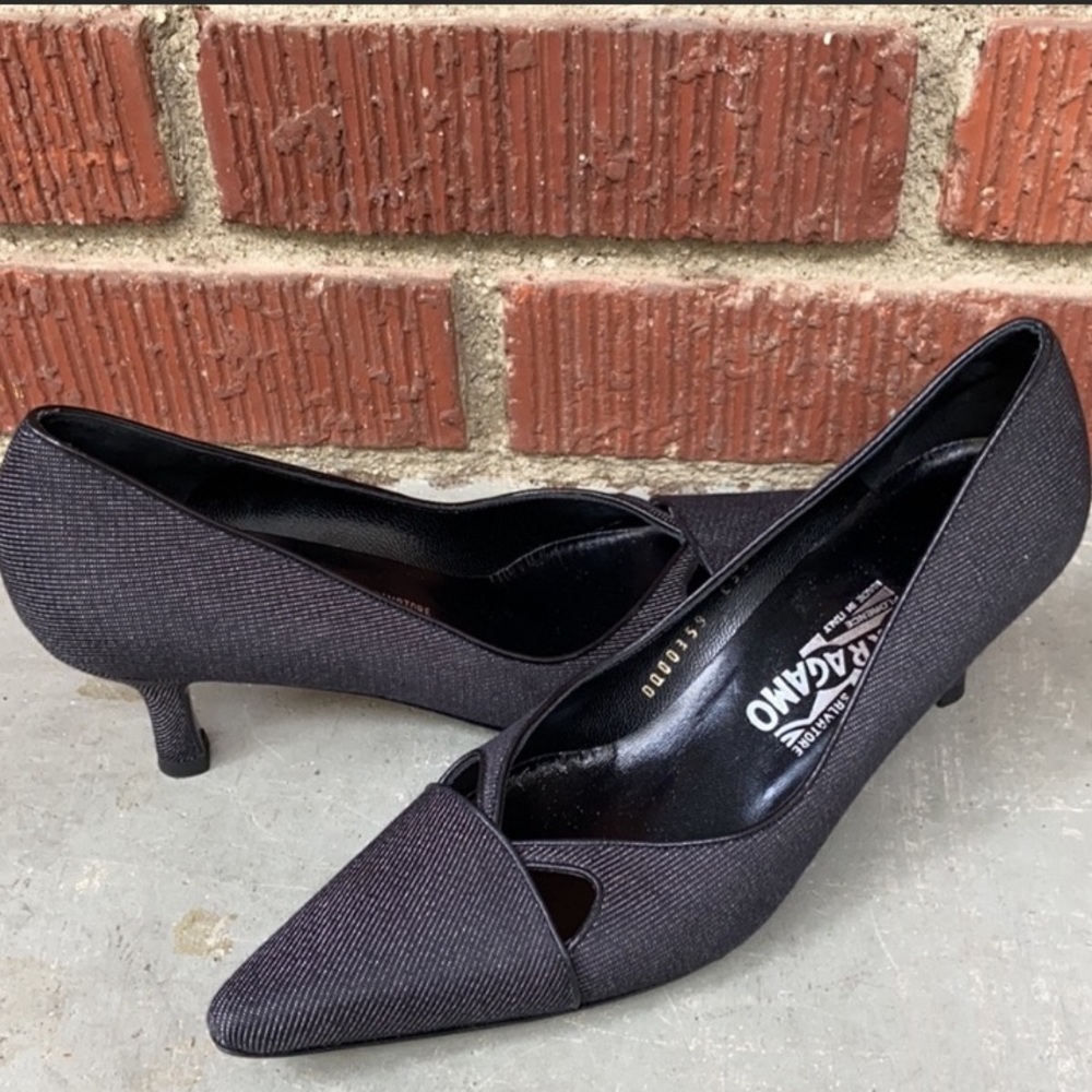 Salvatore Ferragamo  Denim Heels